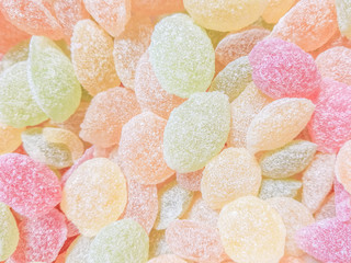 Pastel background of lollipops