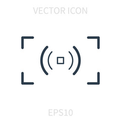 Autofocus linear vector icon.