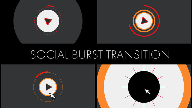 Social Icon Burst Transitions