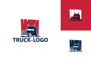 Truck Logo Template Design Vector, Emblem, Design Concept, Creative Symbol, Icon