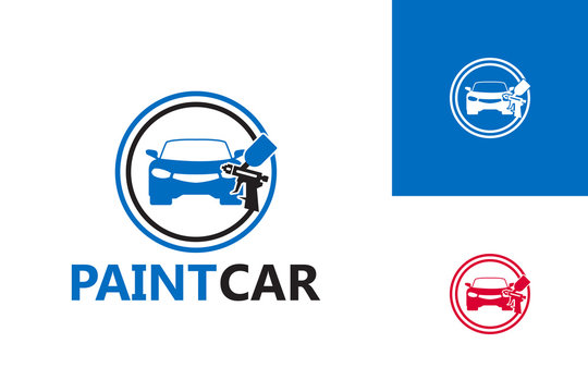 Paint Car Logo Template Design Vector, Emblem, Design Concept, Creative Symbol, Icon