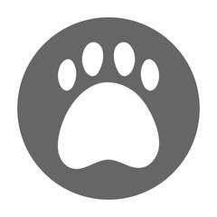 Paw print icon. Veterinary clinic logo. Vector.