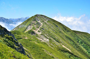 Fototapeta premium 爺ヶ岳の山頂