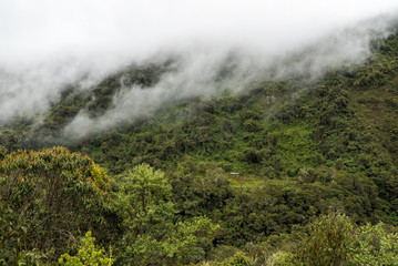Fototapeta na wymiar Salkantay Trekking Peru the road to Machu Pichu