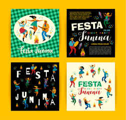 Festa Junina. Vector templates.