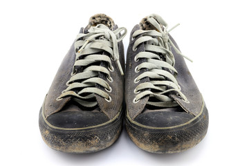 Old sneakers and dirty