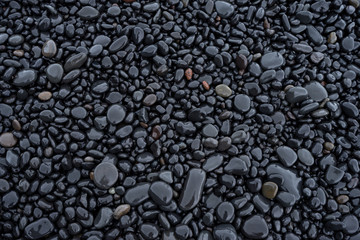 Fototapeta na wymiar Black stones background.