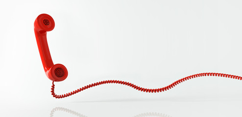 Rotes Telefon - Hotline - obrazy, fototapety, plakaty