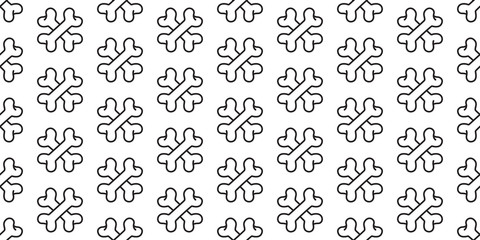 crossbones seamless pattern bone vector french bulldog pug isolated background repeat
