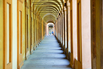 Bologna, Italy. Famous San Luca's porch : the longest portico in the world © steuccio79