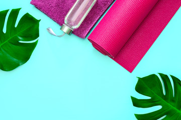 Yoga or fitness summer background