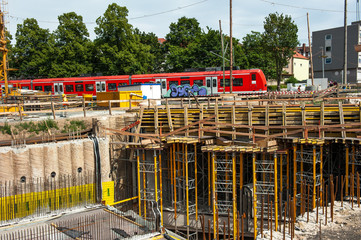 Schalung für eine Brücke