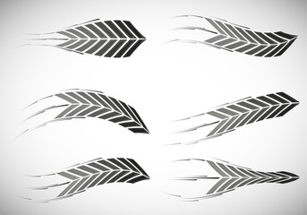 High Speed. Abstract symbol of speed logo design. Set