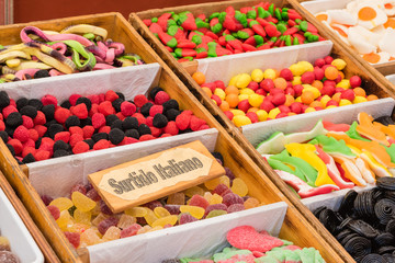 Baubles at the medieval market stall