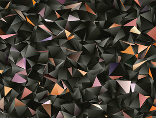 Vector low poly template. Creative abstract illustration with gradient. Triangular pattern for your design works.