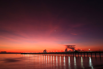 Beautiful sky on twilight time 