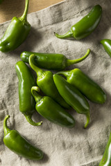Raw green Organic Jalapeno Peppers