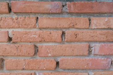 Fototapeta premium Old brick wall., old texture of red stone blocks.