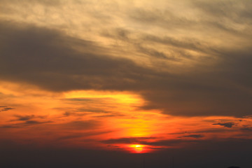 Beautiful sky at twilight time for background 