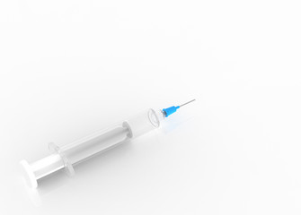 syringe on white background