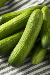 Raw Green Organic Baby Cucumbers