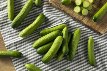 Raw Green Organic Baby Cucumbers