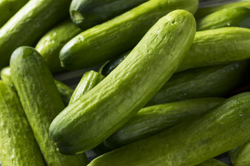 Raw Green Organic Baby Cucumbers