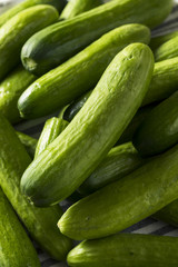 Raw Green Organic Baby Cucumbers