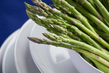 Raw asparagus spears