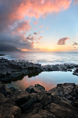 Queen's Bath, at Sunset, Kauai, Hawaii