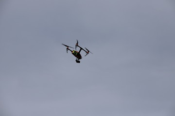 Drone flying in the sky