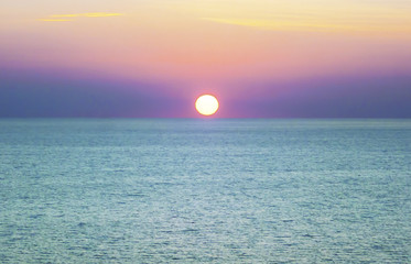 Sunset over sea
