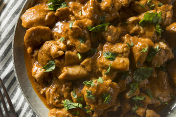 Homemade Indian Butter Chicken with Rice