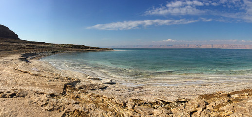 beach view , landscape at dead sea in Jordan