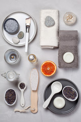 Set of traditional spa products