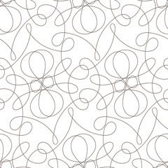 Seamless pattern with wavy lines lines on white background
