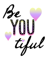 slogan graphic with colourful heart