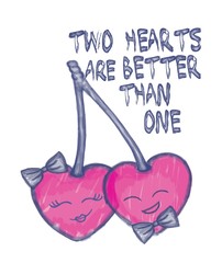 slogan graphic with cherries