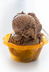 Chocolate ice cream food photography