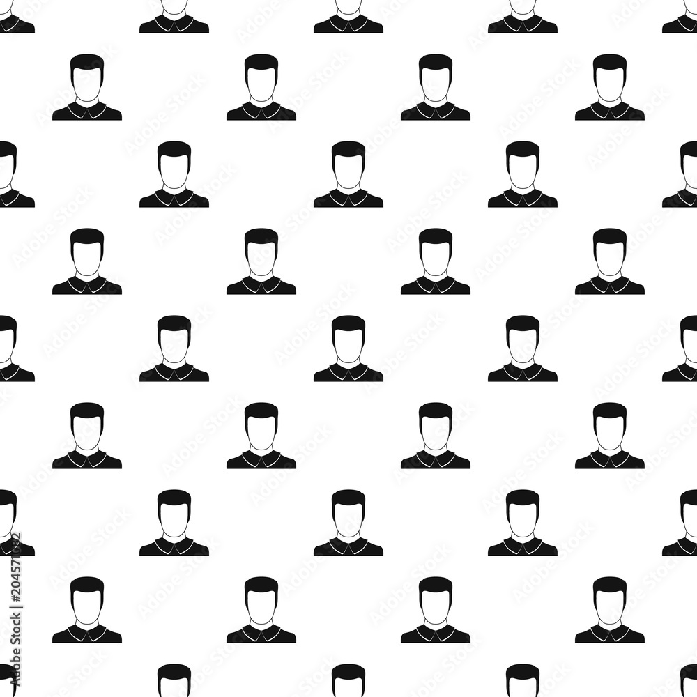Poster male avatar pattern vector seamless repeating for any web design