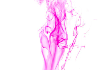 Purple smoke on white background