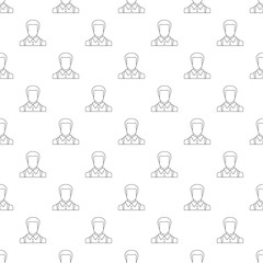 Man avatar pattern vector seamless repeating for any web design