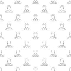 Man avatar pattern vector seamless repeating for any web design