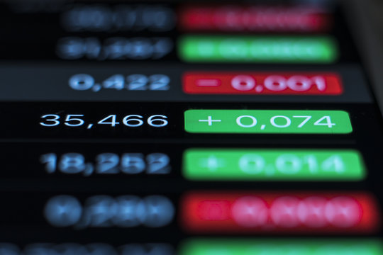 exchange rate on the screen - Powered by Adobe