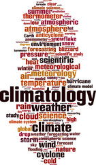 Obraz premium Climatology word cloud