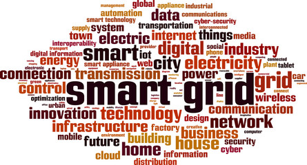 Smart grid word cloud
