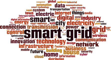 Obraz premium Smart grid word cloud