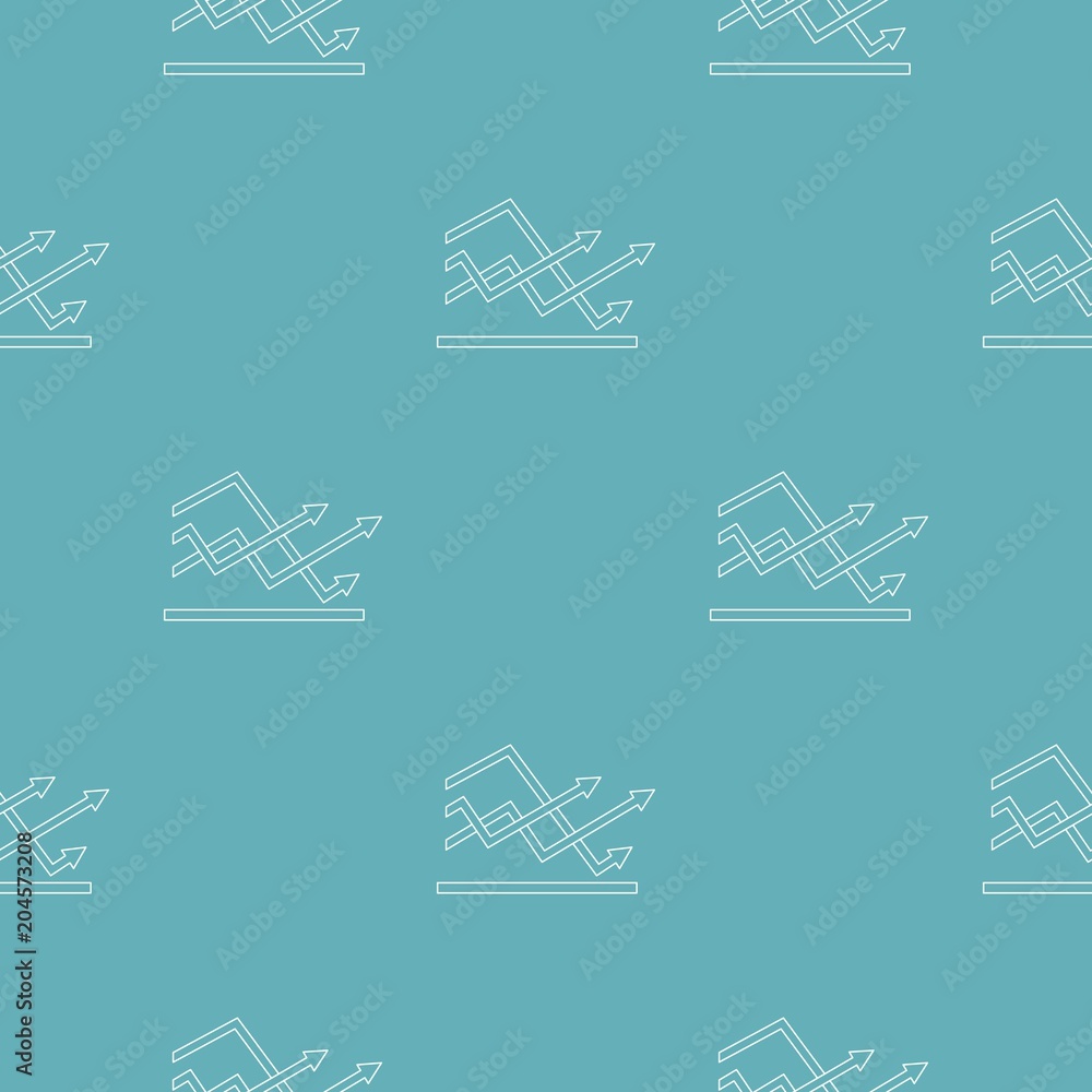 Poster line chart pattern vector seamless repeating for any web design