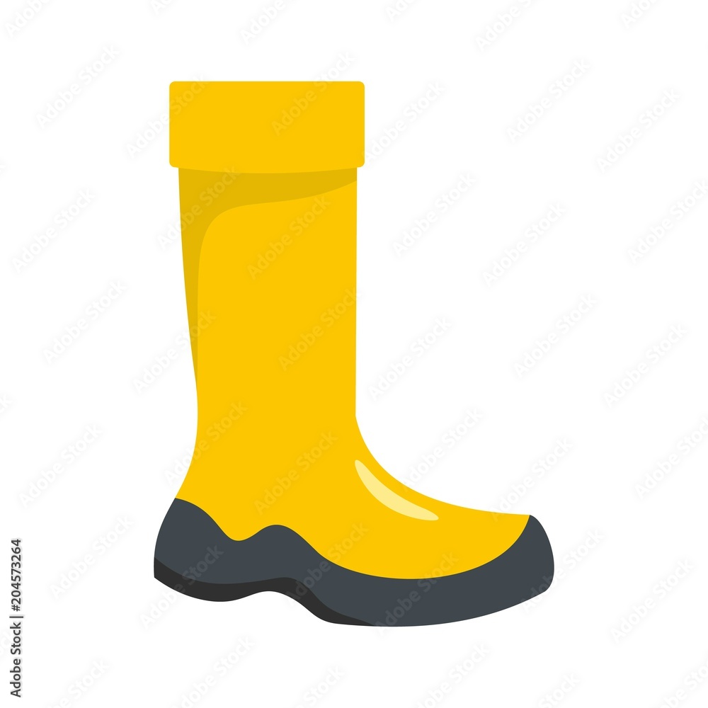 Poster rubber boot icon. flat illustration of rubber boot vector icon for web