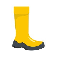 Rubber boot icon. Flat illustration of rubber boot vector icon for web